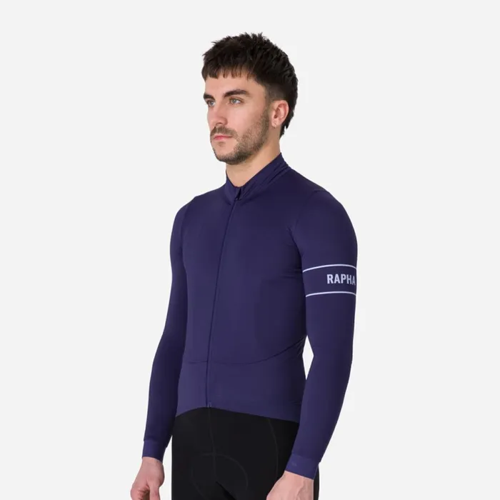 Men Pro Team Long Sleeve Thermal Jersey Rusty Red Deep Redgrey Bluepeachdark Navywhiteeclipse Aleutaindark Greenpale Greenlime Greengreen Rapha Archive