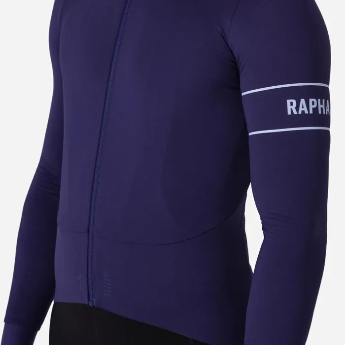 Men Pro Team Long Sleeve Thermal Jersey Rusty Red Deep Redgrey Bluepeachdark Navywhiteeclipse Aleutaindark Greenpale Greenlime Greengreen Rapha Archive