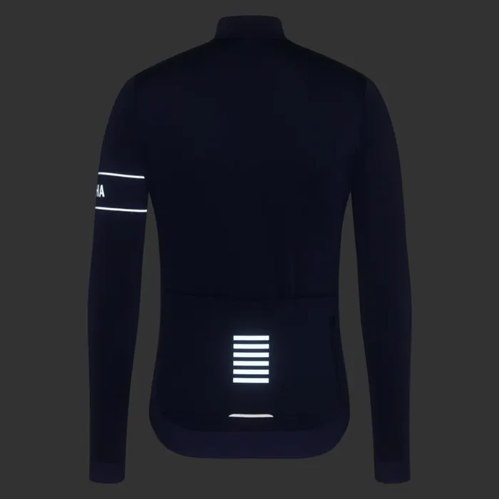 Men Pro Team Long Sleeve Thermal Jersey Rusty Red Deep Redgrey Bluepeachdark Navywhiteeclipse Aleutaindark Greenpale Greenlime Greengreen Rapha Archive