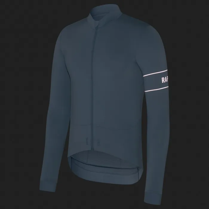 Men Pro Team Long Sleeve Thermal Jersey Rusty Red Deep Redgrey Bluepeachdark Navywhiteeclipse Aleutaindark Greenpale Greenlime Greengreen Rapha Archive