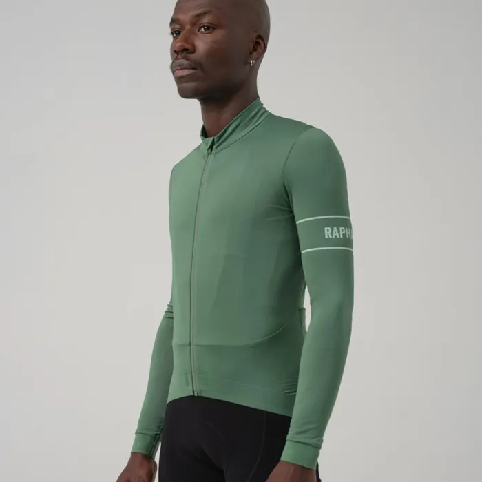 Men Pro Team Long Sleeve Thermal Jersey Rusty Red Deep Redgrey Bluepeachdark Navywhiteeclipse Aleutaindark Greenpale Greenlime Greengreen Rapha Archive