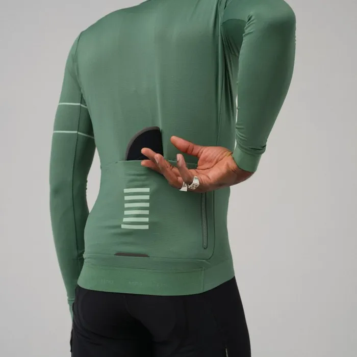 Men Pro Team Long Sleeve Thermal Jersey Rusty Red Deep Redgrey Bluepeachdark Navywhiteeclipse Aleutaindark Greenpale Greenlime Greengreen Rapha Archive