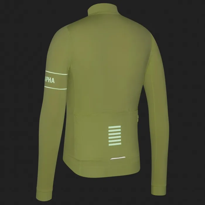 Men Pro Team Long Sleeve Thermal Jersey Rusty Red Deep Redgrey Bluepeachdark Navywhiteeclipse Aleutaindark Greenpale Greenlime Greengreen Rapha Archive