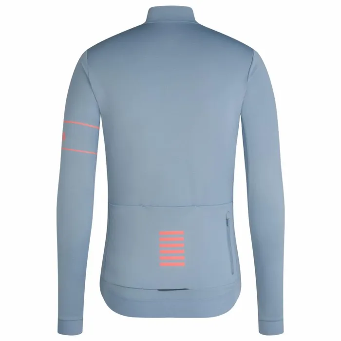 Men Pro Team Long Sleeve Thermal Jersey Rusty Red Deep Redgrey Bluepeachdark Navywhiteeclipse Aleutaindark Greenpale Greenlime Greengreen Rapha Archive