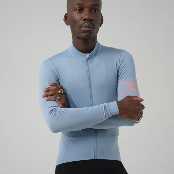 Men Pro Team Long Sleeve Thermal Jersey Rusty Red Deep Redgrey Bluepeachdark Navywhiteeclipse Aleutaindark Greenpale Greenlime Greengreen Rapha Archive
