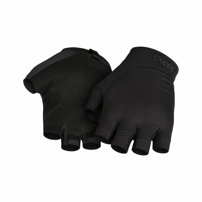 Men Pro Team Mitts Blackwhitewhite Rapha Hats Gloves and Accessories