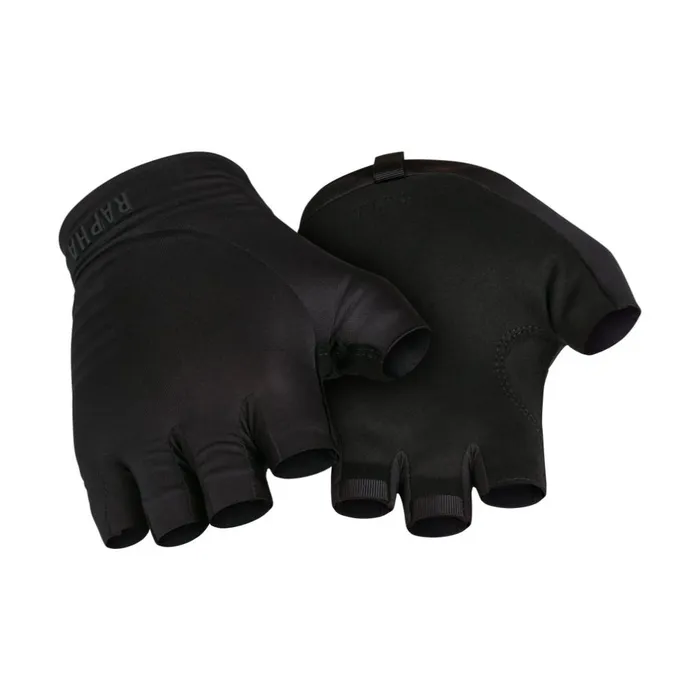 Men Pro Team Mitts Blackwhitewhite Rapha Hats Gloves and Accessories