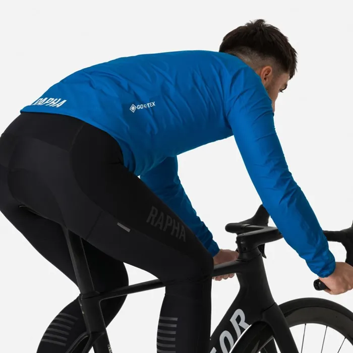 Men Pro Team Rain Jacket Dark Navywhiteblueoffwhitepetrol Bluewhitefluorescent Green White Rapha Jackets and Vests