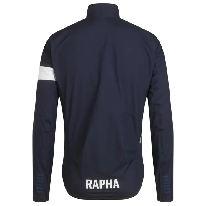 Men Pro Team Rain Jacket Dark Navywhiteblueoffwhitepetrol Bluewhitefluorescent Green White Rapha Jackets and Vests