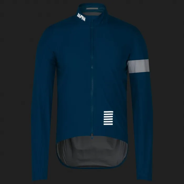 Men Pro Team Rain Jacket Dark Navywhiteblueoffwhitepetrol Bluewhitefluorescent Green White Rapha Jackets and Vests