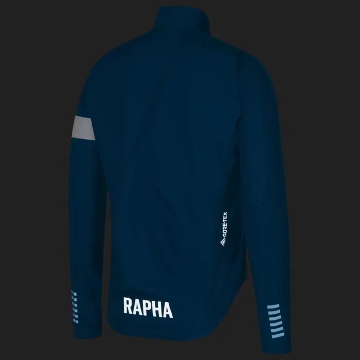 Men Pro Team Rain Jacket Dark Navywhiteblueoffwhitepetrol Bluewhitefluorescent Green White Rapha Jackets and Vests
