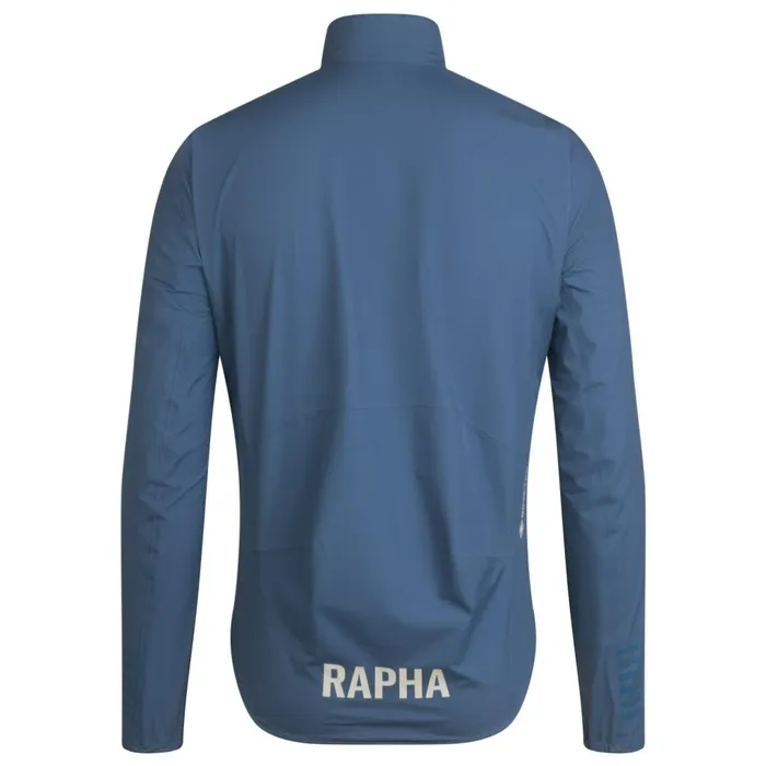 Men Pro Team Rain Jacket Dark Navywhiteblueoffwhitepetrol Bluewhitefluorescent Green White Rapha Jackets and Vests