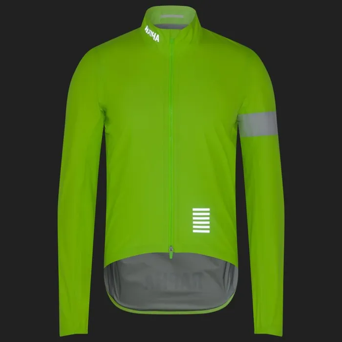 Men Pro Team Rain Jacket Dark Navywhiteblueoffwhitepetrol Bluewhitefluorescent Green White Rapha Jackets and Vests