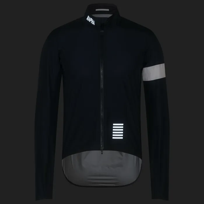 Men Pro Team Rain Jacket Dark Navywhiteblueoffwhitepetrol Bluewhitefluorescent Green White Rapha Jackets and Vests