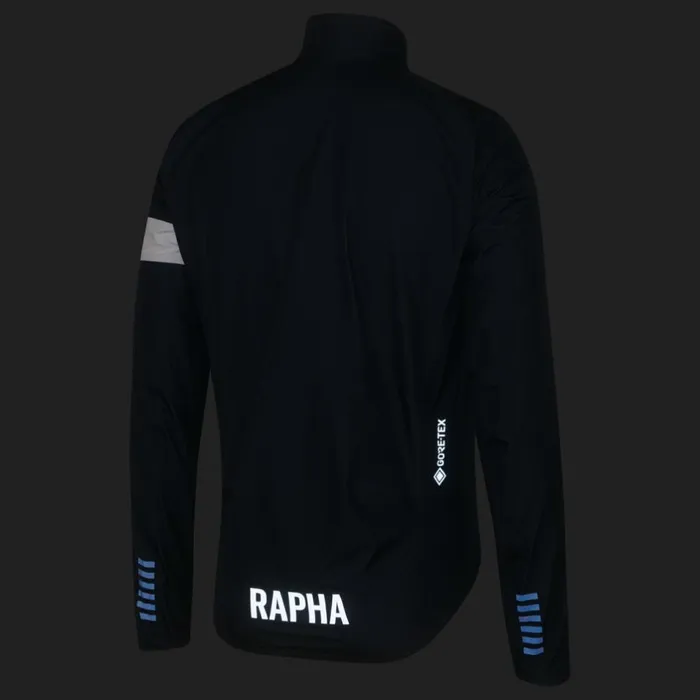 Men Pro Team Rain Jacket Dark Navywhiteblueoffwhitepetrol Bluewhitefluorescent Green White Rapha Jackets and Vests