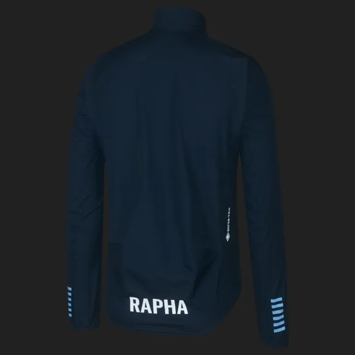 Men Pro Team Rain Jacket Dark Navywhiteblueoffwhitepetrol Bluewhitefluorescent Green White Rapha Jackets and Vests