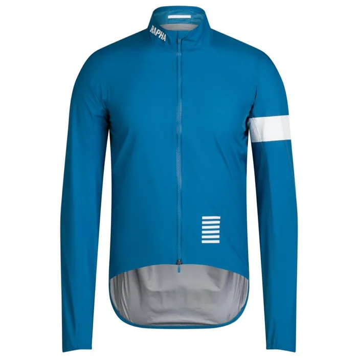 Men Pro Team Rain Jacket Dark Navywhiteblueoffwhitepetrol Bluewhitefluorescent Green White Rapha Jackets and Vests