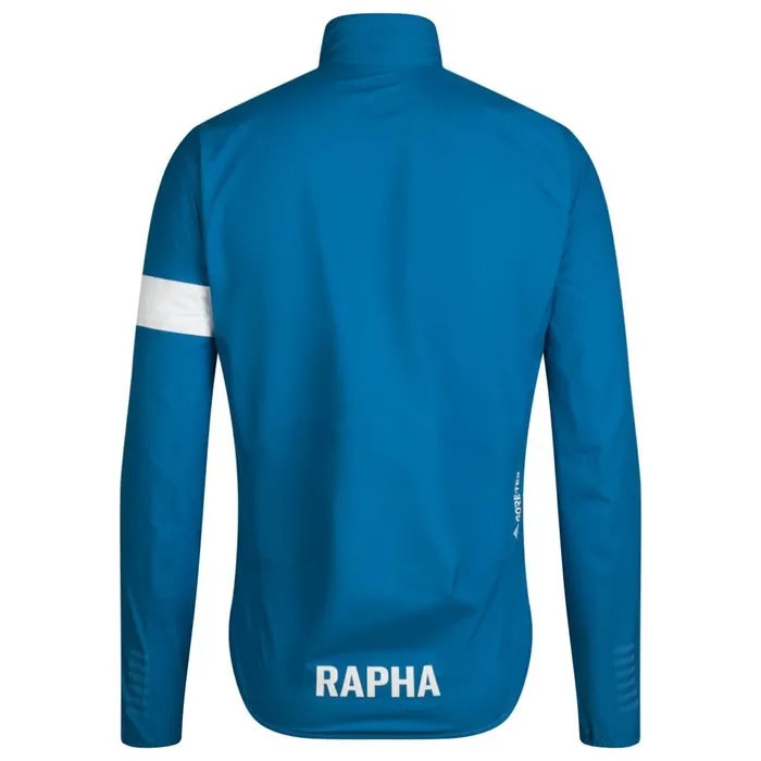 Men Pro Team Rain Jacket Dark Navywhiteblueoffwhitepetrol Bluewhitefluorescent Green White Rapha Jackets and Vests
