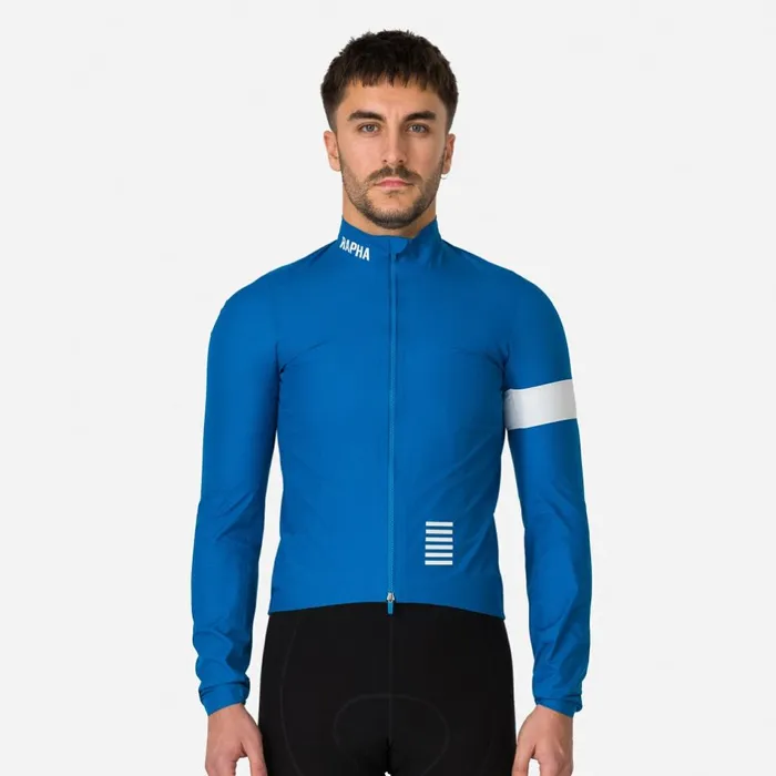 Men Pro Team Rain Jacket Dark Navywhiteblueoffwhitepetrol Bluewhitefluorescent Green White Rapha Jackets and Vests