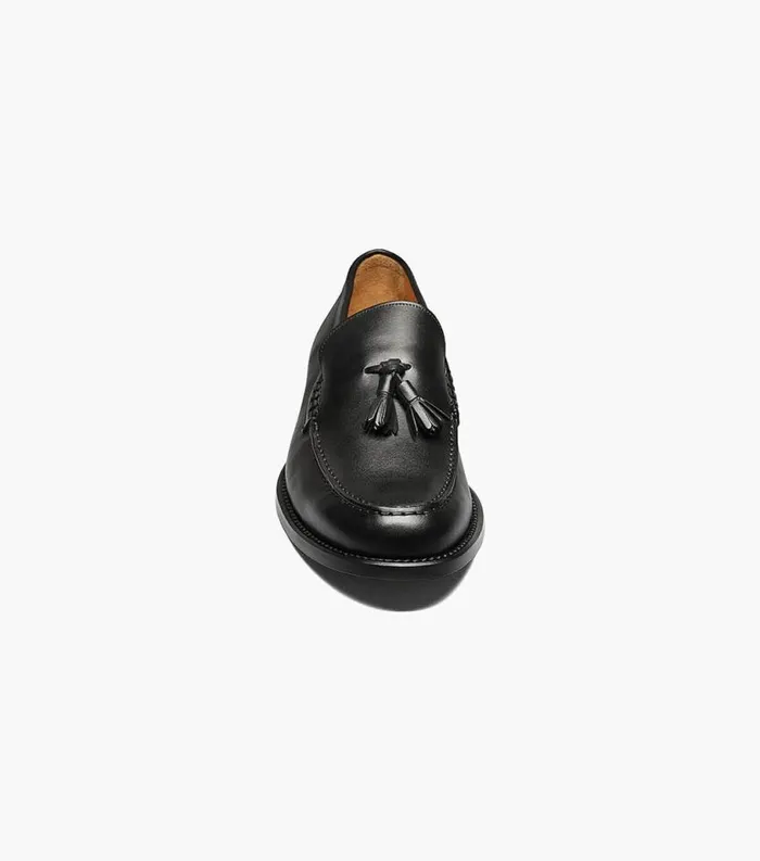 Men Puccini Moc Toe Tassel Loafer Black Florsheim Dress Shoes