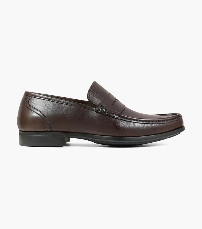 Men Puente Moc Toe Penny Loafer Brown Florsheim Dress Shoes
