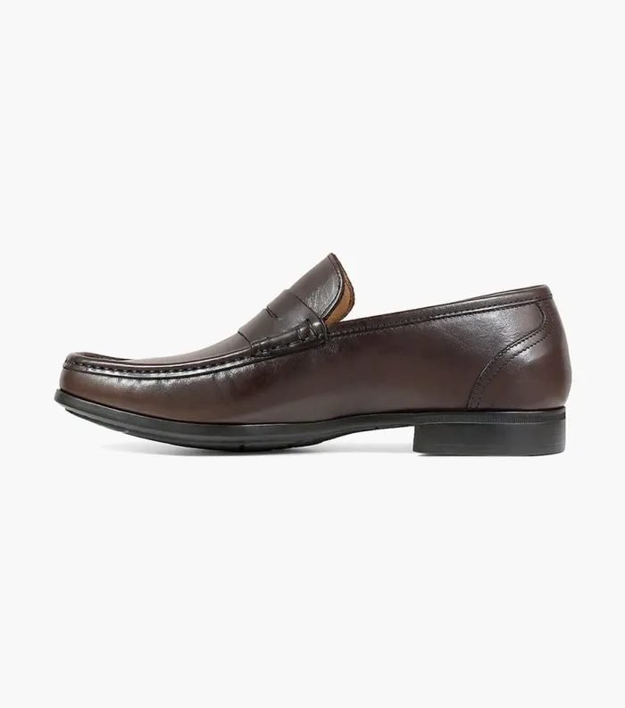 Men Puente Moc Toe Penny Loafer Brown Florsheim Dress Shoes