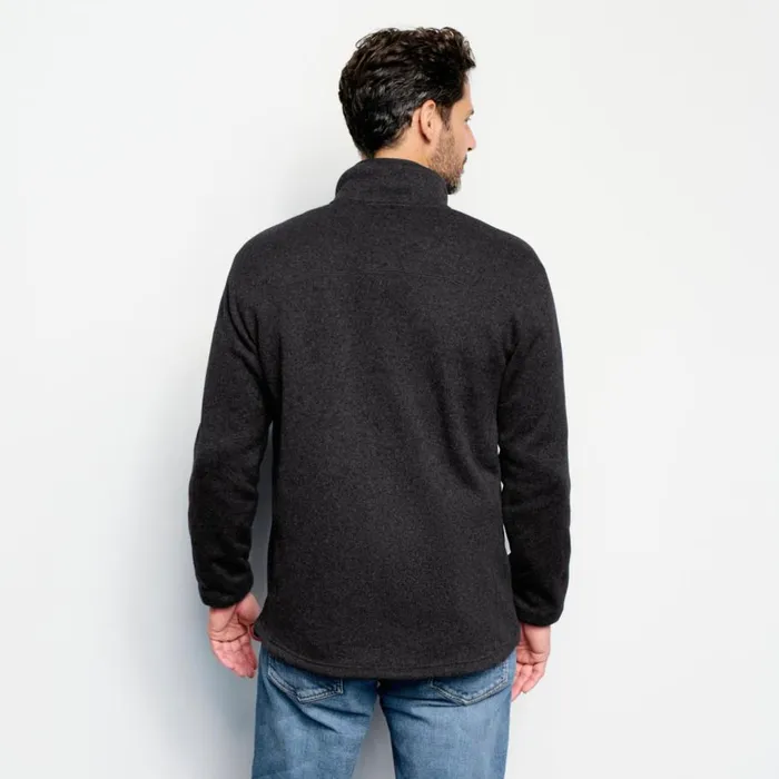 Men R65 Sweater Fleece Jacket Black Orvis Jackets