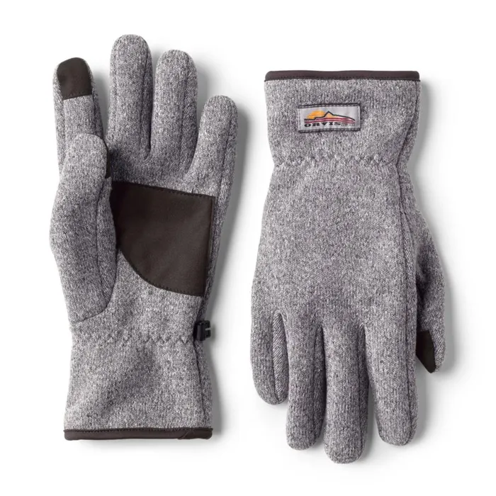 Men R65trade Sweater Fleece Gloves Heather Grey Orvis Gloves