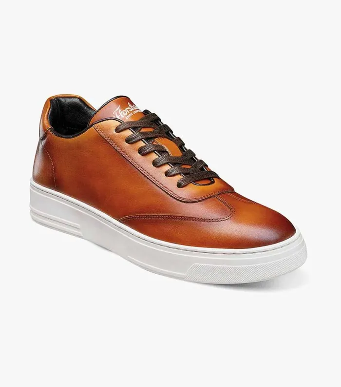 Men Radar Wingtip Lace Up Sneaker Cognac Florsheim Casual Shoes