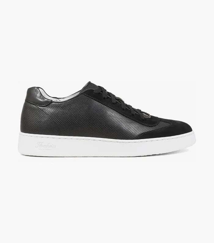 Men Random Plain Toe Lace Up Sneaker Black Florsheim Sneakers