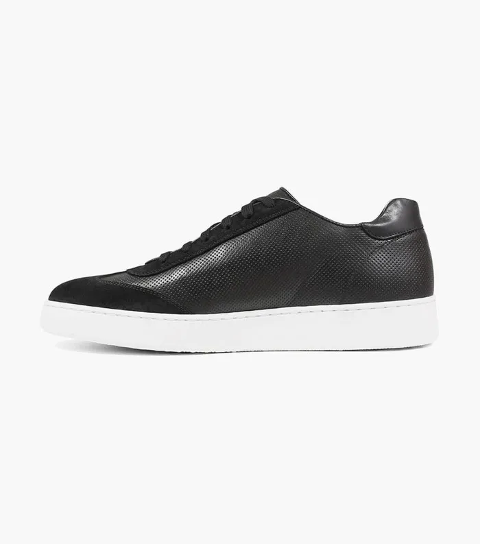 Men Random Plain Toe Lace Up Sneaker Black Florsheim Sneakers