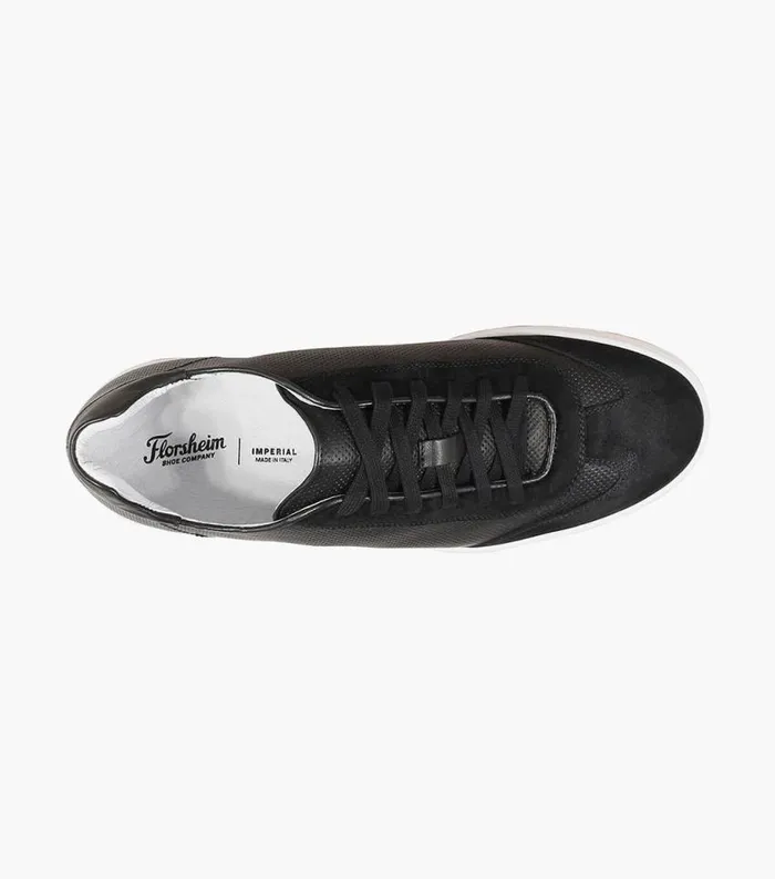 Men Random Plain Toe Lace Up Sneaker Black Florsheim Sneakers