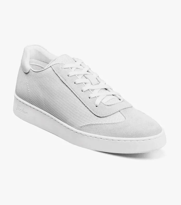 Men Random Plain Toe Lace Up Sneaker Bone Florsheim Sneakers