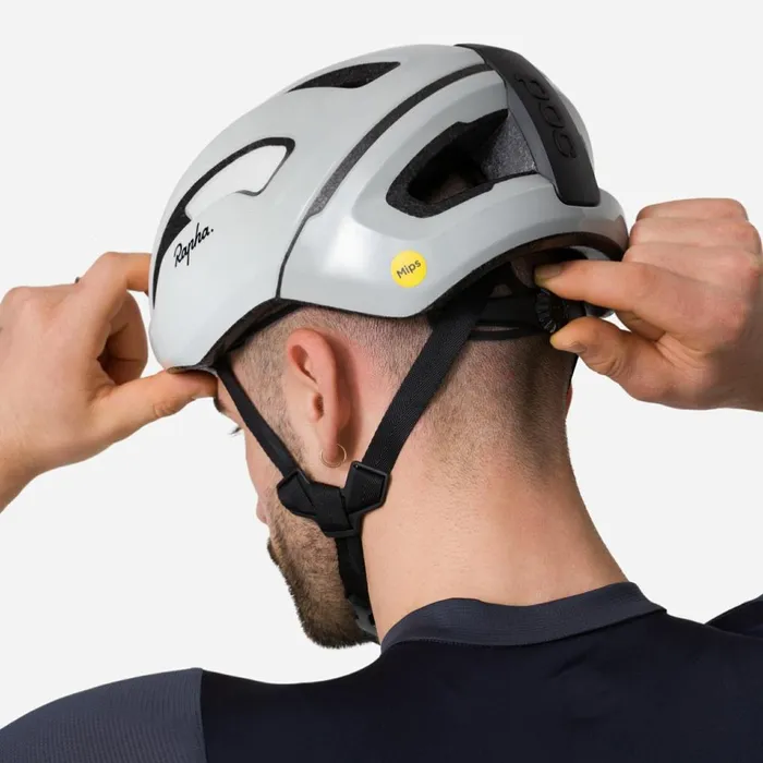 Men Rapha POC Omne Air 8211 EU Whitedark Navy Rapha Hats Gloves and Accessories