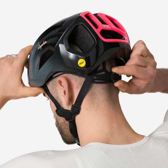 Men Rapha POC Ventral Air 8211 EU Whitegreen Grey Rapha Hats Gloves and Accessories