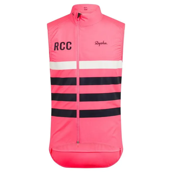Men RCC Brevet Lightweight Gilet Highvis Pink Rapha Jackets and Vests
