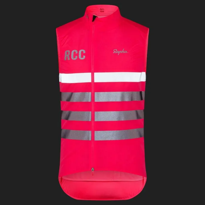 Men RCC Brevet Lightweight Gilet Highvis Pink Rapha Jackets and Vests Men RCC Brevet Lightweight Gilet Highvis Pink Rapha Jackets and Vests