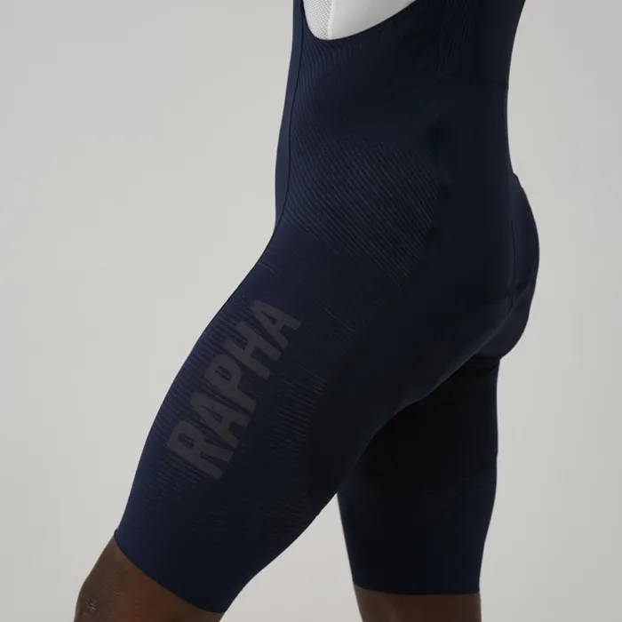 Men RCC Pro Team Powerweave Bib Shorts Dark Navycarbon Grey Rapha Bibs Shorts and Tights