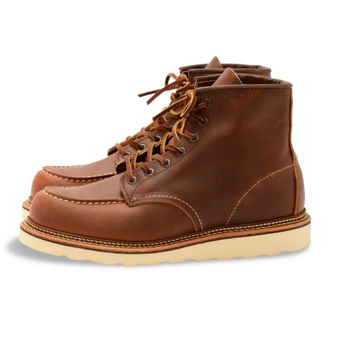 Men Red Wing 6quot Classic Moc Copper Rough and Tough Boots Copper Orvis Boots