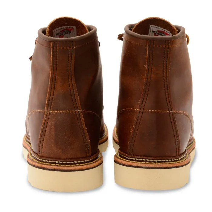 Men Red Wing 6quot Classic Moc Copper Rough and Tough Boots Copper Orvis Boots