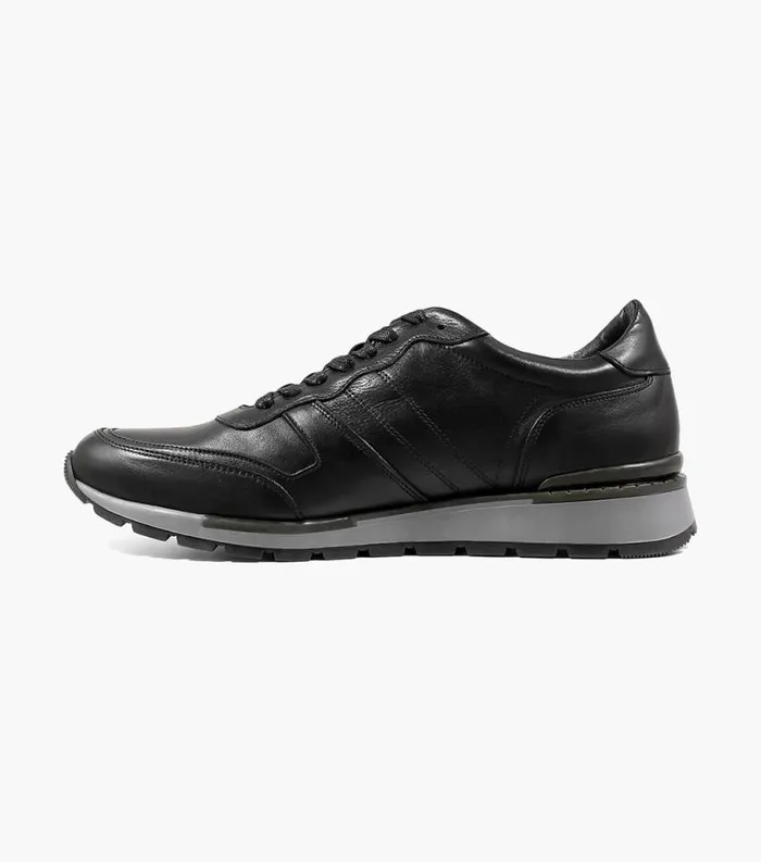 Men Redwood Moc Toe Lace Up Sneaker Black Florsheim Dress Shoes
