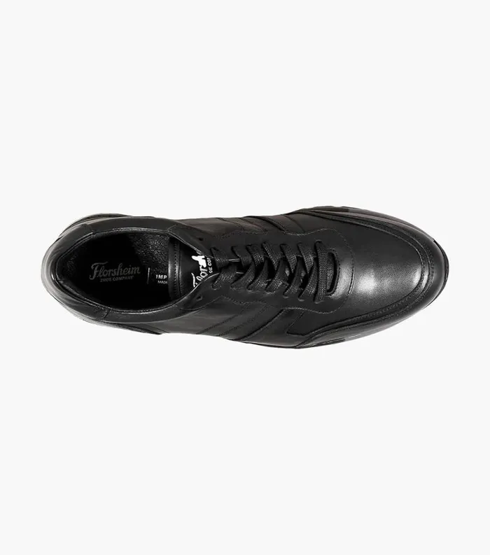 Men Redwood Moc Toe Lace Up Sneaker Black Florsheim Dress Shoes