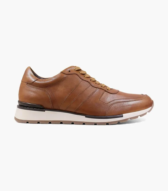 Men Redwood Moc Toe Lace Up Sneaker Cognac Florsheim Dress Shoes