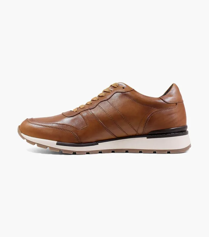 Men Redwood Moc Toe Lace Up Sneaker Cognac Florsheim Dress Shoes