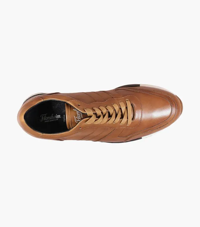 Men Redwood Moc Toe Lace Up Sneaker Cognac Florsheim Dress Shoes