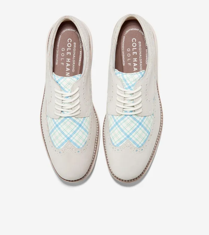 Men riginalGrand WaterResistant Golf Shoe Ivoryazure Bluebirch Cole Haan Oxfords