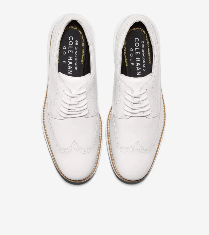Men riginalGrand WaterResistant Golf Shoe Optic Whitenaturaloptic White Cole Haan Oxfords