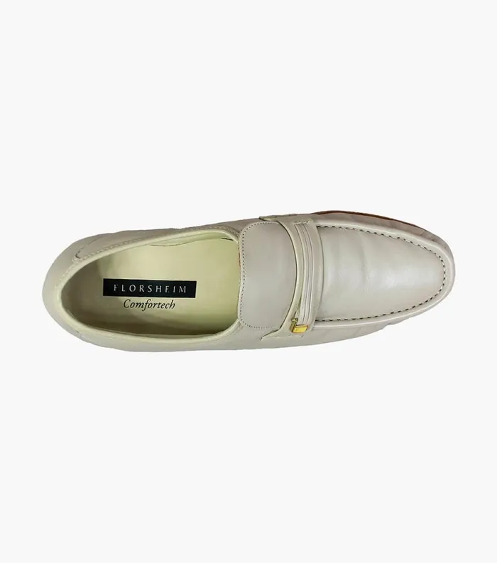 Men Riva Moc Toe Bit Loafer Beige Florsheim Florsheim Comfortech