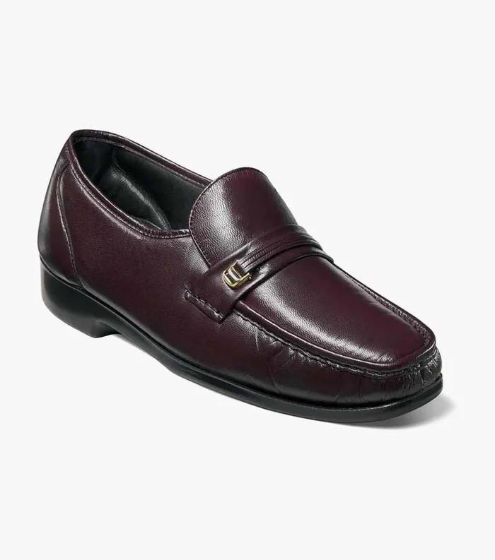 Men Riva Moc Toe Bit Loafer Burgundy Florsheim Florsheim Comfortech