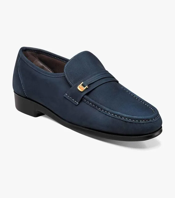 Men Riva Moc Toe Bit Loafer Indigo Florsheim Florsheim Comfortech